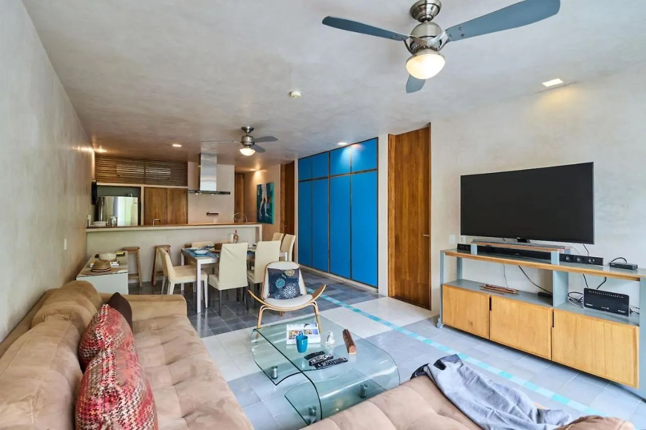 Downtown 2Br Home Beach At 200M With Rooftop And Pool Playa del Carmen Apartment