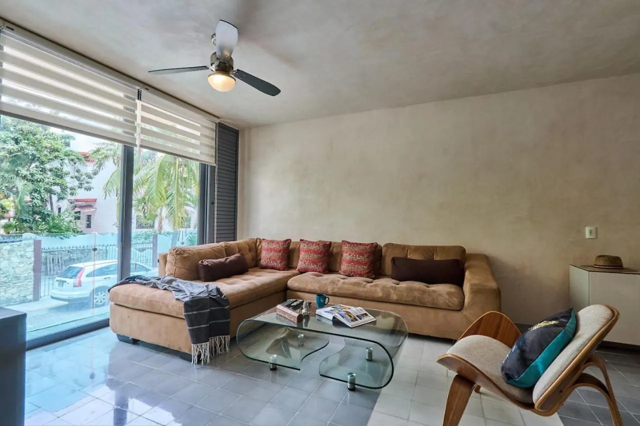 Downtown 2Br Home Beach At 200M With Rooftop And Pool Playa del Carmen Apartment